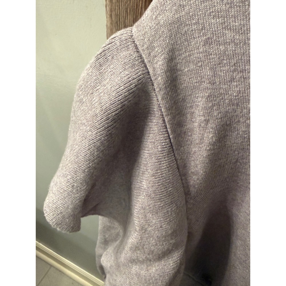 Zara Knit Women Grey Puff Shoulder Crewneck Sweater Medium 5536/008/802 - Picture 3 of 5